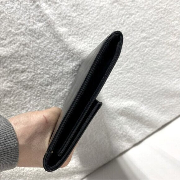 Vintage Black Clutch Handbag Wallet Purse - Picture 9 of 13